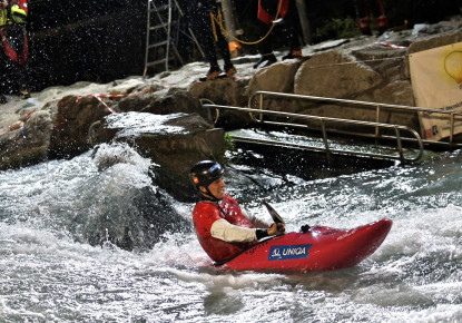 Novak dominates under the lights to become European Men’s Kayak Cross champion in Ivrea