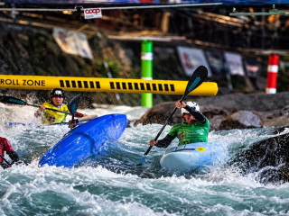 Kneblova crowned European Kayak Cross champion as Franklin fights back for silver under the lights ...